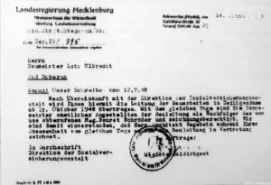 Auftrag der SVA an Lutz Elbrecht