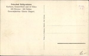 1931 wird Günter Siegert der Generalpächter.