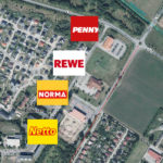 Einkaufsstraße Nienhäger Chaussee: PENNY und NORMA sind schon da, NETTO und REWE wollen bauen.