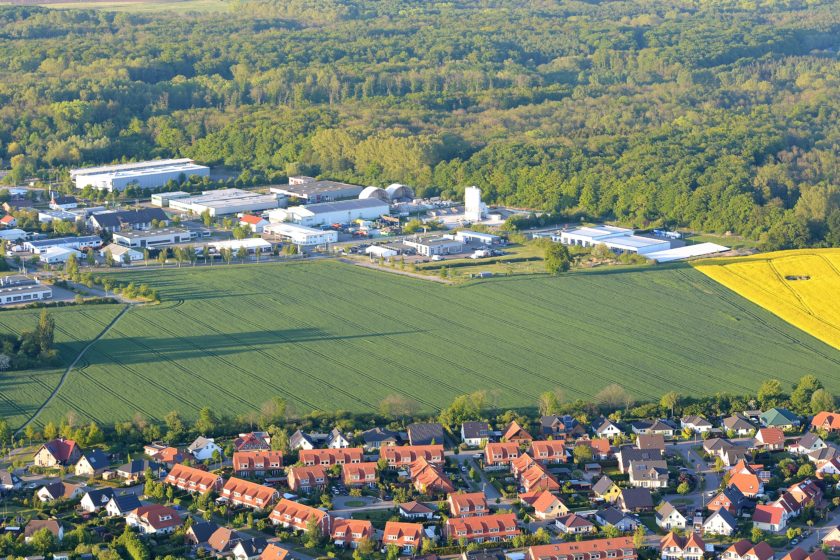 Luftbild Gewerbegebiet Eikboom Bad Doberan