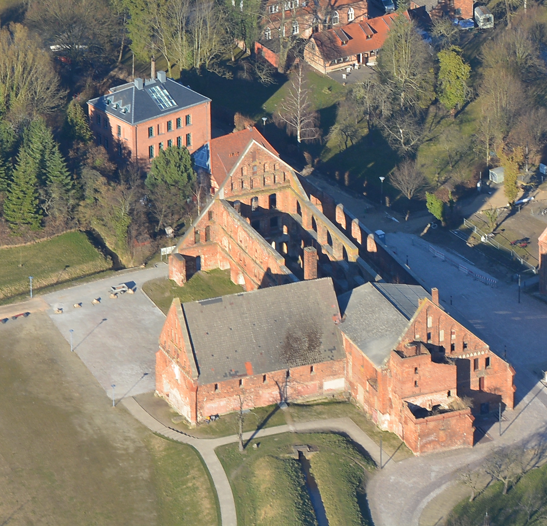 Luftbild Wirtschaftsgebäude Wassermühle Bad Doberan